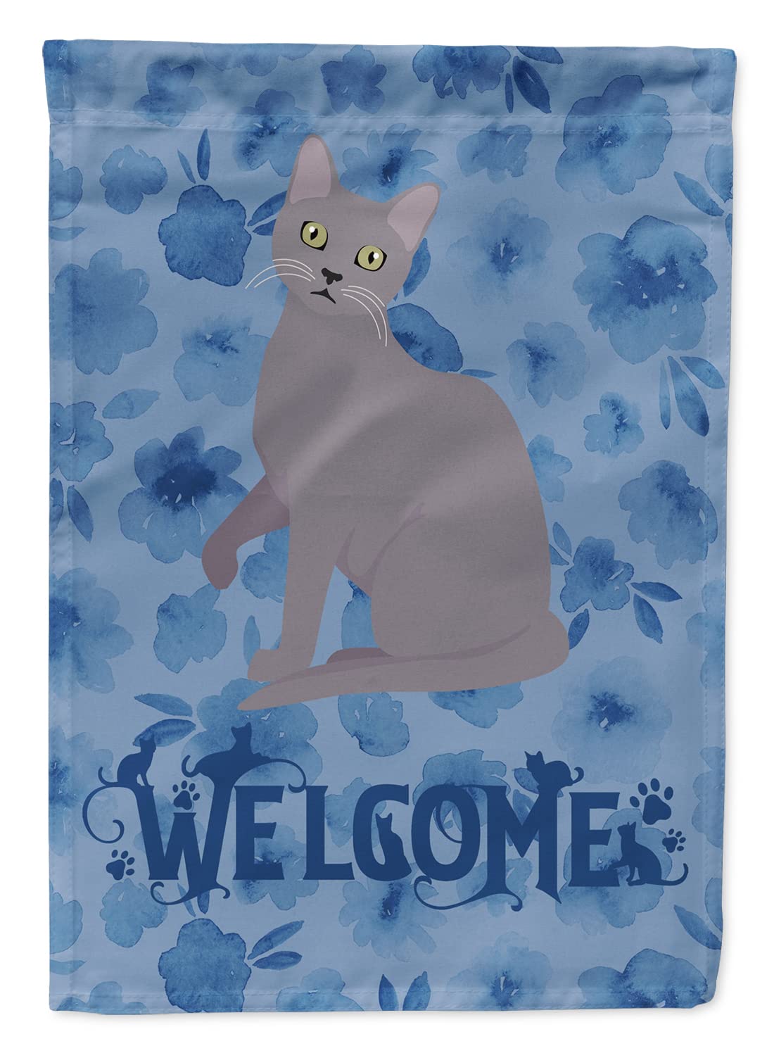 Drapeau Corat Chat Welcome Caroline's Treasures CK5039-SDRAM pour décorer le jardin