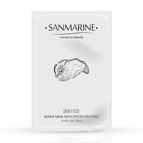 SANMARINE Mascarilla reparadora con proteínas de ostras  Potente hidratante  Nutritiva  Calmante  Ilumina  Regeneración  Relaja tu piel  5 piezas