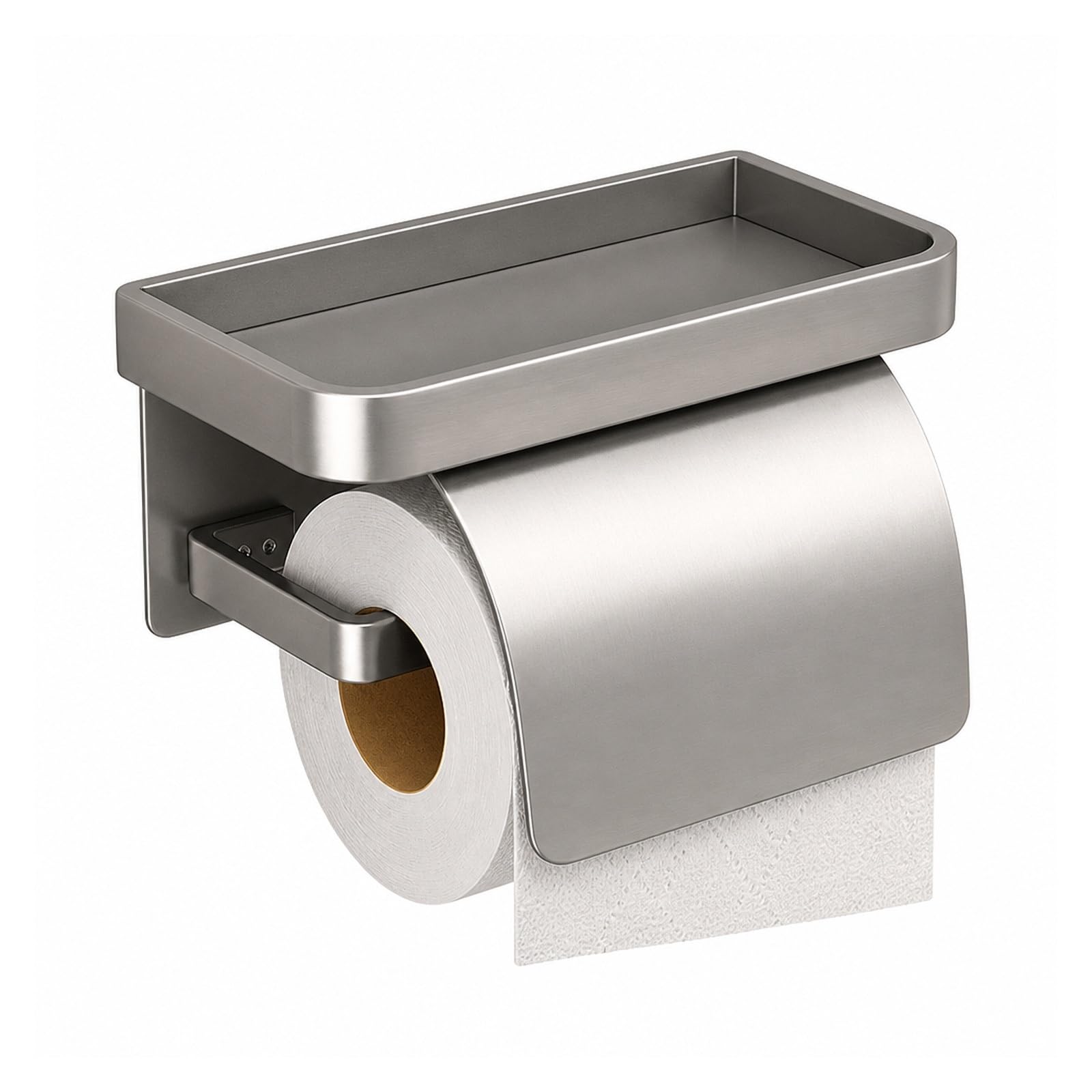 Toilet Roll Holder, Bathroom Toilet Paper Roll Holder Wall Mounted Tissue Box,for Bathroom