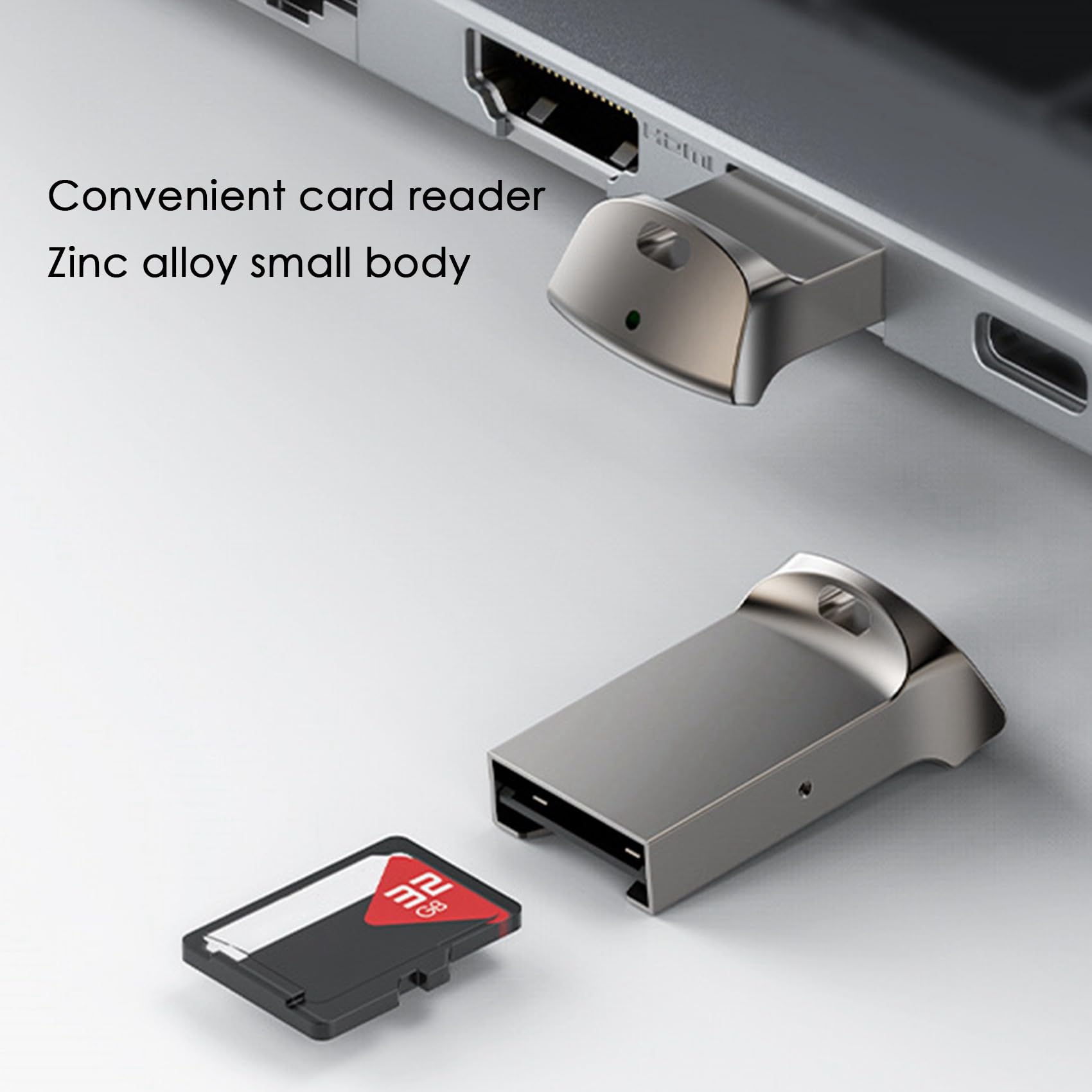6 mini lettori di schede TF per computer USB, lettore di schede TF con indicatore LED per l'audio del computer