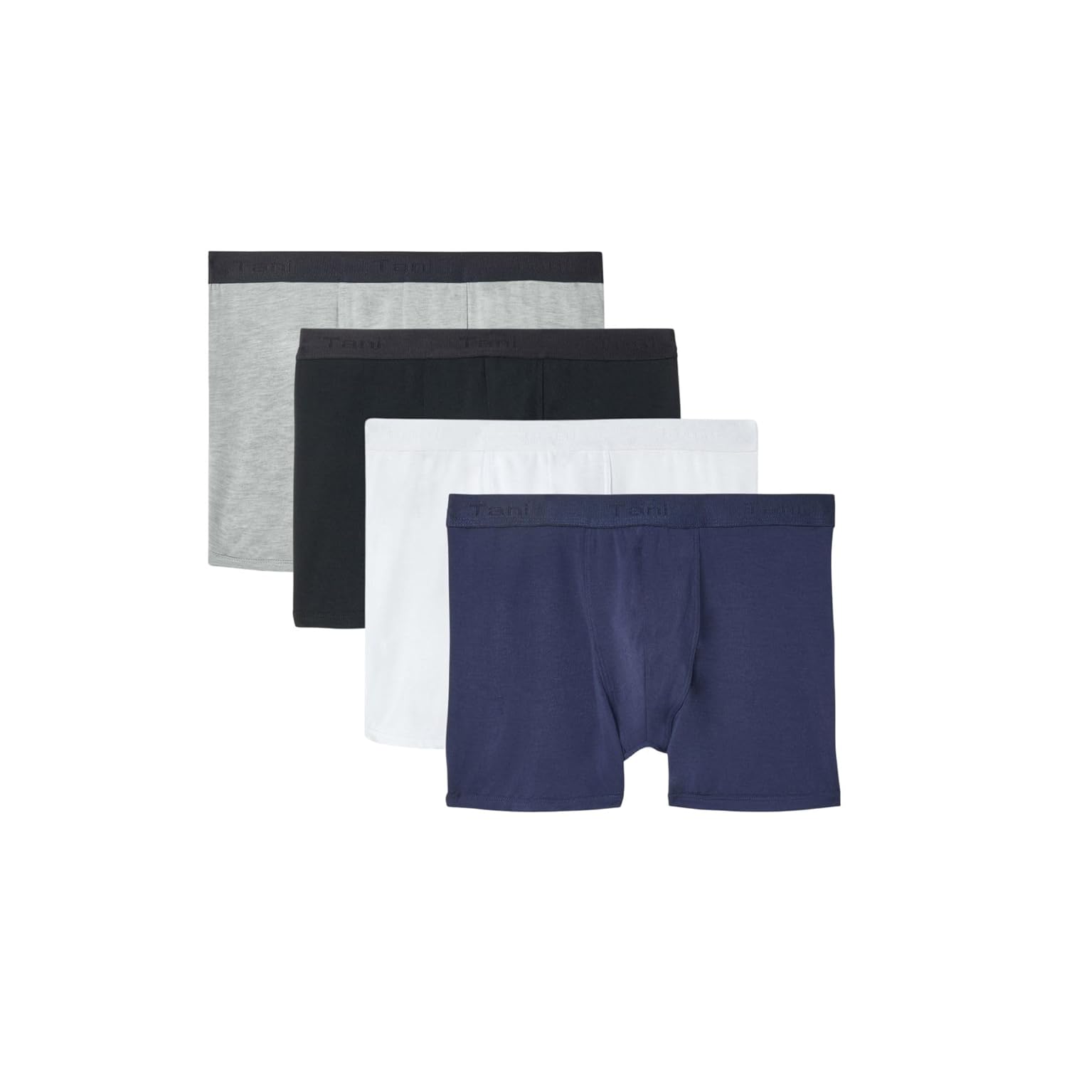 Apex Mens Boxer Briefs - 4 Pack Breathable Moisture-Wicking Underwear All-Day Comfort Support No Ride-Up Tag-Free US Alpha
