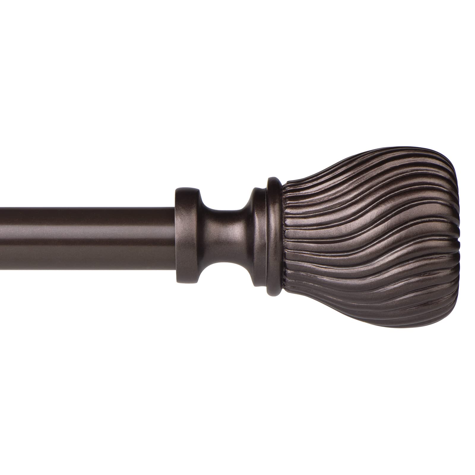 SZXIMU Curtain Rods for Windows 28 to 48 Inch, 5/8 Inch Diameter Small Drapery Rods Set, Bronze Heavy Duty Curtain Rod with Brackets, Window Curtain Rod for Kitchen Bedroom Living Room Sliding Glass Door