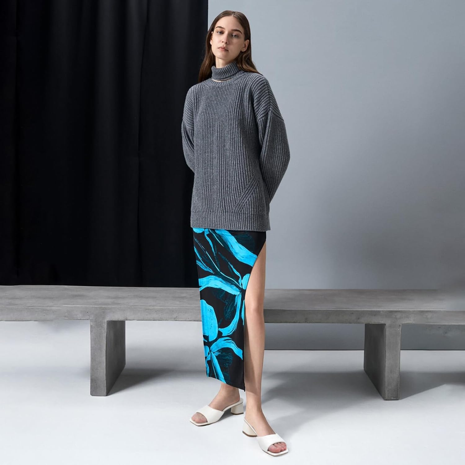 MIRAAZZURRA Heel Mules for Woman Square Open Toe Chunky Block Heel Slip on Heeled Sandals Casual Comfort Party Shoes - Image 9