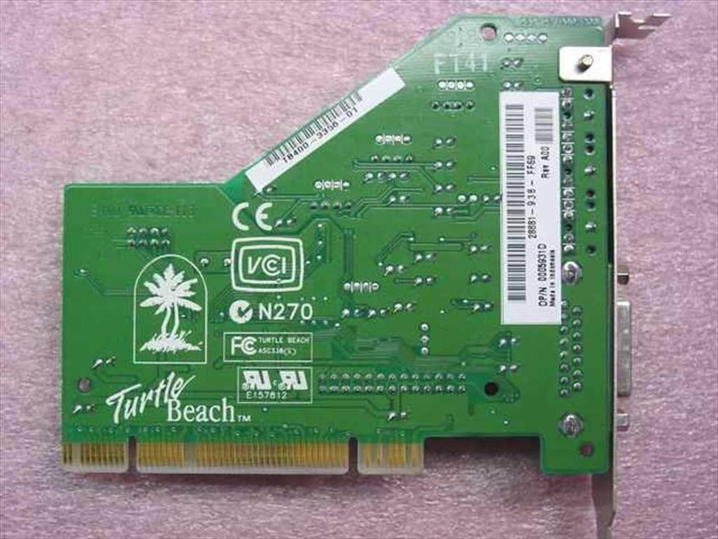 Turtle Beach - Sound PCI TBS400-3356-01 050-021900-205 DP/N 0005931D RevA00