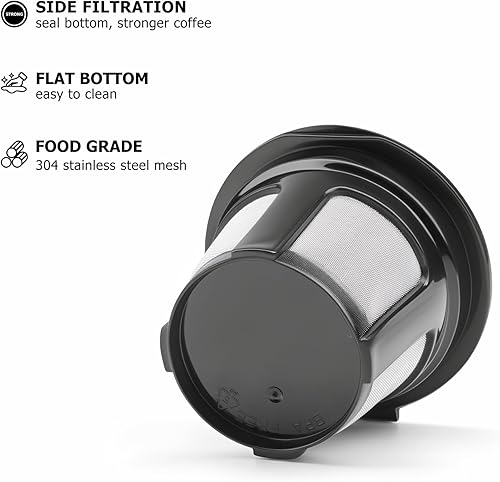 Miniatura 4 de Tazas K reutilizables para Keurig K Elite, K Classic, K Compact, K Latte, K Duo y todas las cafeteras 2.0 y 1.0, paquete de 4 filtros de café K Cup,