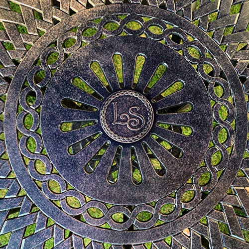 Lazy Susan Mia Round Garden Table and 4 Chairs Set | Cast Aluminium Furniture | Maintenance-free | Weatherproof | Antique Bronze Finish | 4 Kate Chairs - Image 2