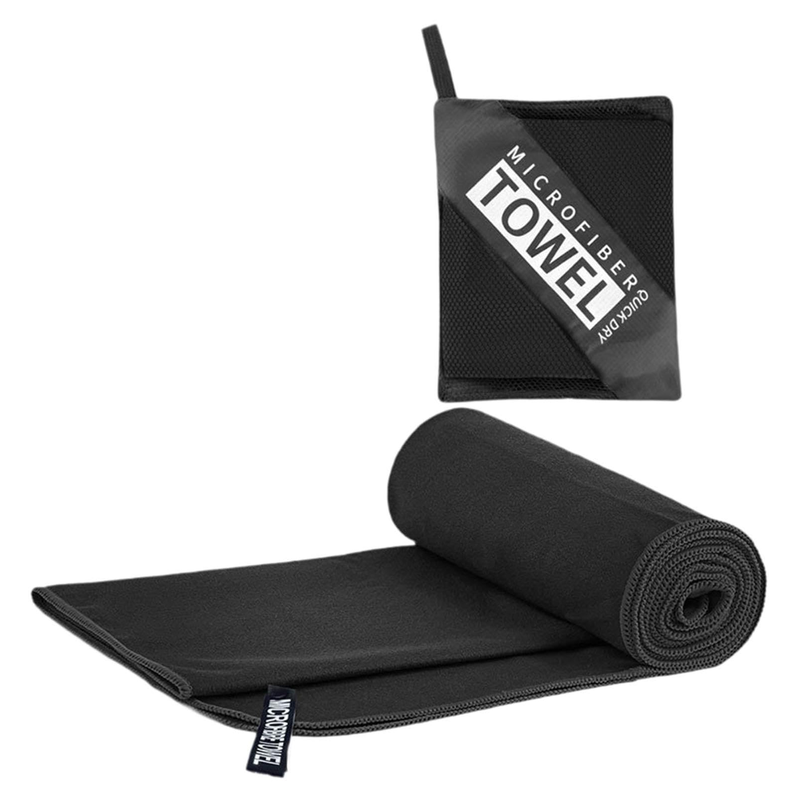 HEAVENGLOW Quick Drying Towel Fast Drying Travel Towel for Outdoor Workout Black-Sporting Goods-Fitness Running & Yoga-Fitness Equipment & Gear-Gym Towels-1 Towel1 Square Mesh Bag-image-38