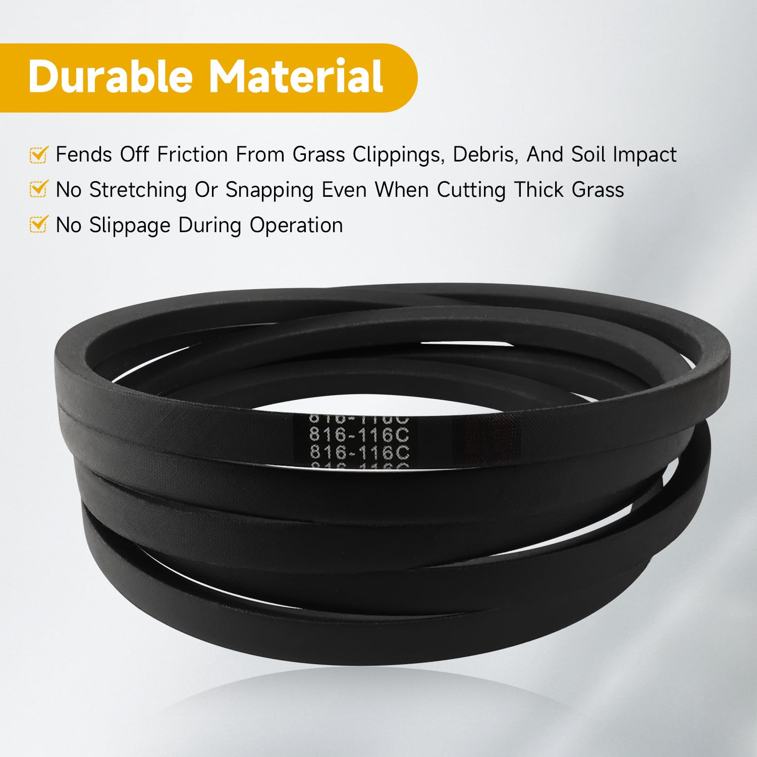 Correa trapezoidal de repuesto compatible con cortacéspedes Landpride AT2672 FDR1560 FDR1672 FDR2572 FD1560 Reemplazo: 816-116C 816116C
