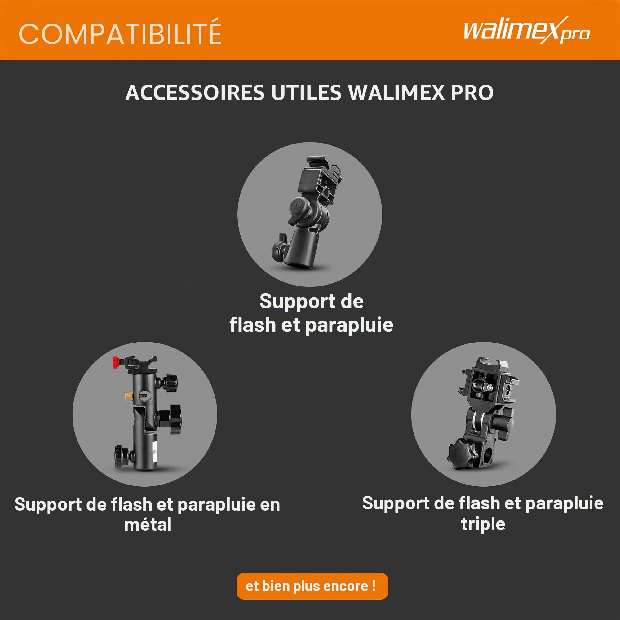 Walimex Pro Mini Parapluie Translucide 91 cm (pliable, taille de transport env. 40 cm, sac de transport inclus)