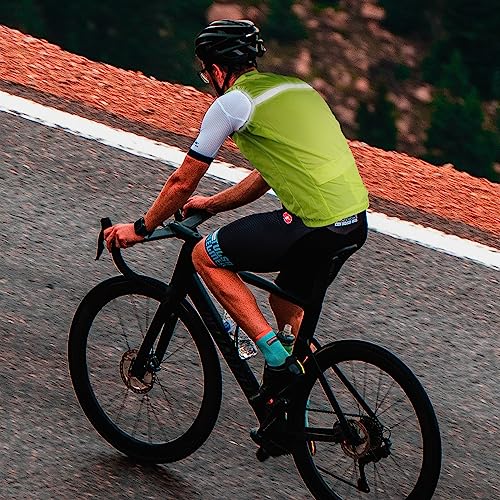 Hysenm Colete de ciclismo masculino refletivo de alta visibilidade sem mangas para corrida - colete