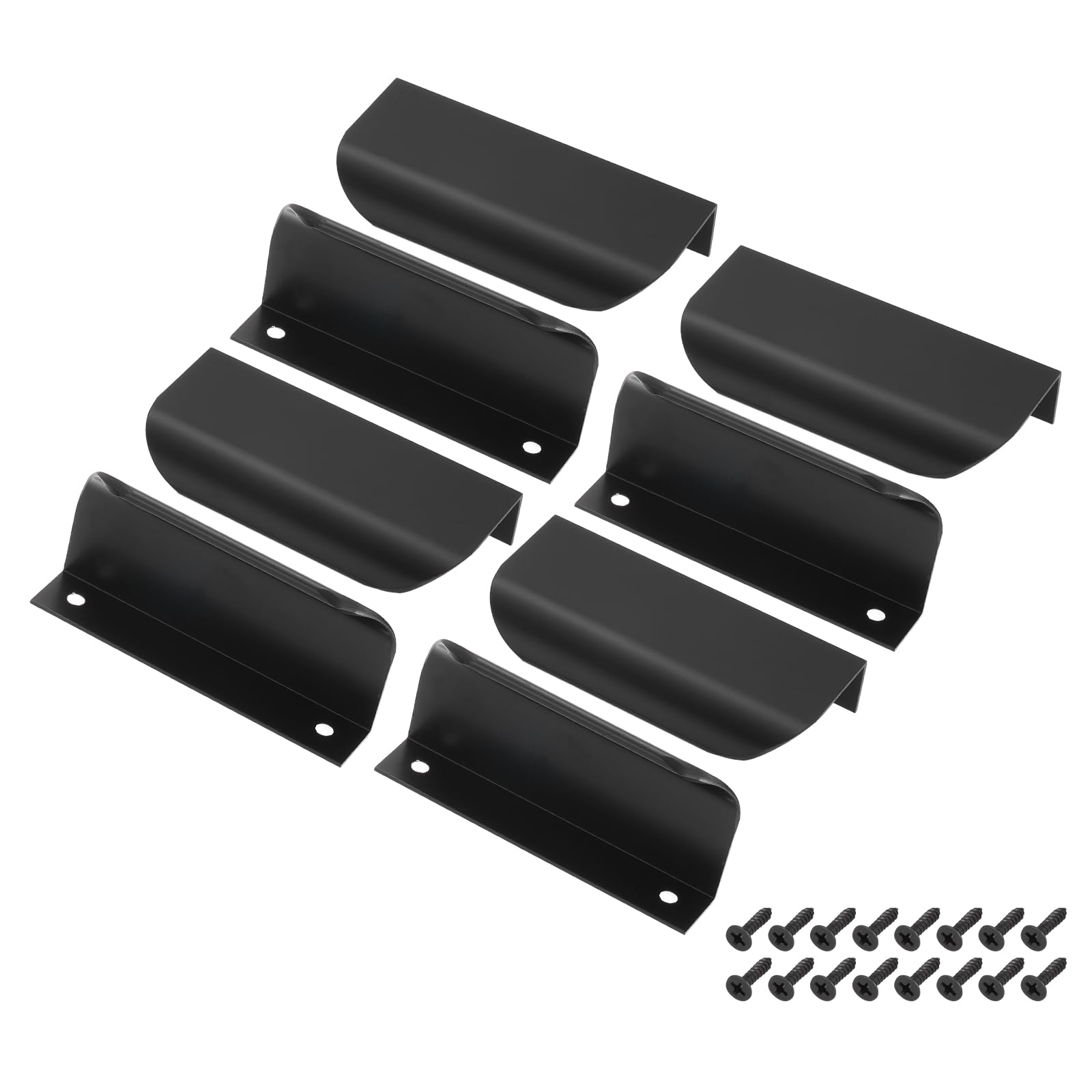 Poignées d'armoire plates cachées en aluminium de 7,6 cm pour tiroirs de commode