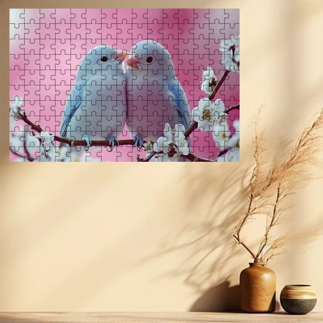 Puzzle 1500 elementów dla dorosłych, puzzle 1500 elementów ptaków, puzzle kwiatowe dla dorosłych z wykwintnym pudełkiem do pakowania, gry edukacyjne, duże drewniane puzzle na prezent dla kobiet obraz