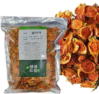 Organic Natural Pure Korean Gardenia Fruit Dried Bulk Herbs -10.58 Ounce 300gram