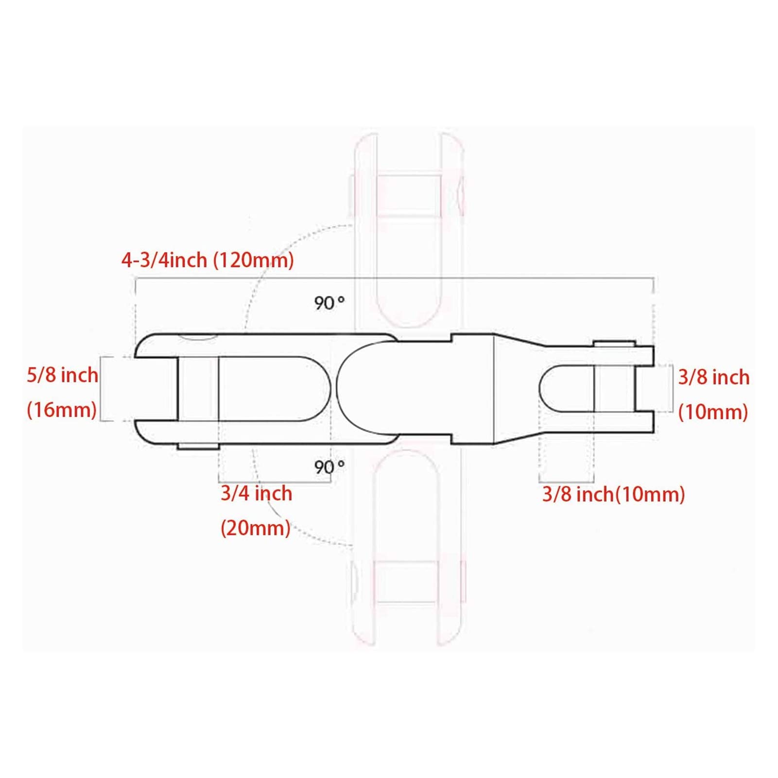 Cadena Giratoria de Ancla para Barcos de Alta Resistencia, Conector de Ancla de Acero Inoxidable 316, Amarre de Cadena de 0,2-0,3 Pulgadas de 6 Mm a 8 Mm para Barcos Marinos