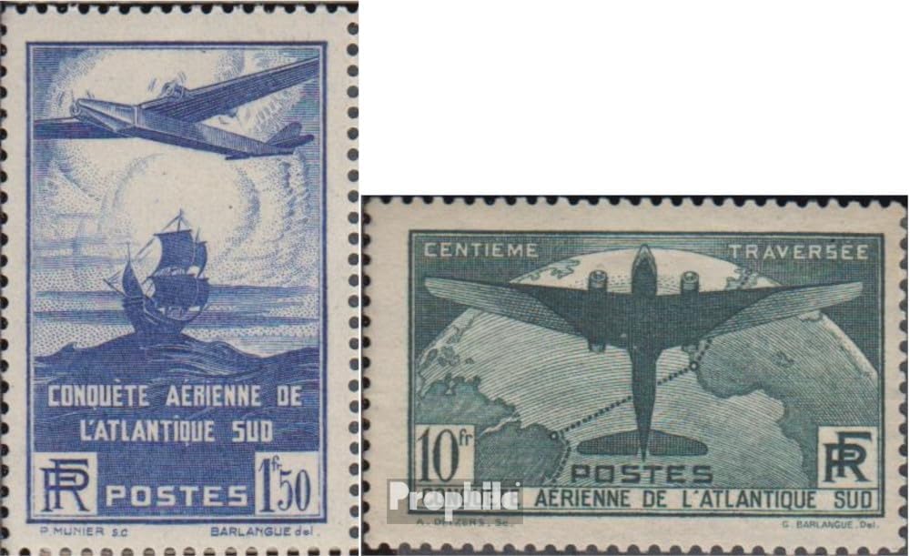 France 326-327 (Complete.Issue.) unmounted Mint/Never hinged ** MNH 1936 Post Plane (Stamps for Collectors) Airplanes/Balloons/Zeppelins/Aviation