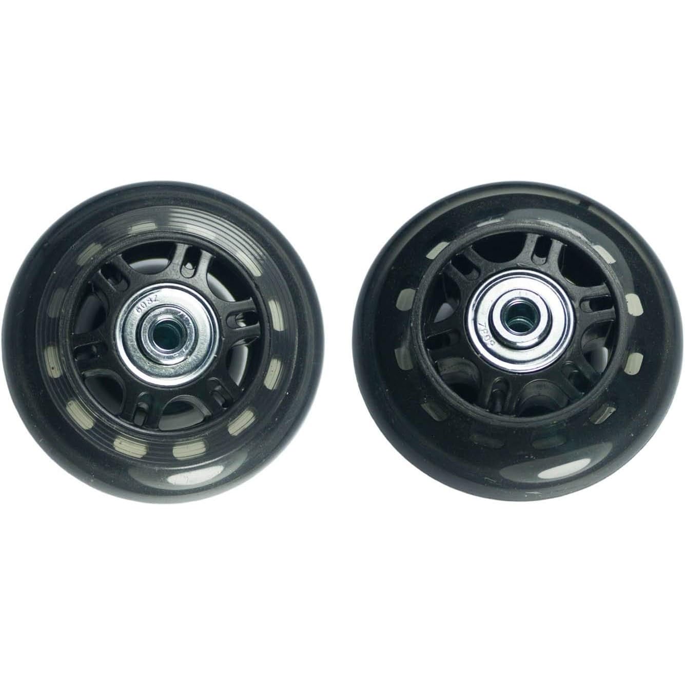 Black&Clear Zestawy 2 kółek, 75 mm, odporne na zużycie, zapasowe koła do walizki bagażowej z ABEC 6 mm 608zz zestawy naprawcze do łyżworolki (75 x 6 x 24 mm/2,95 x 0,24 x 0,94 cala)