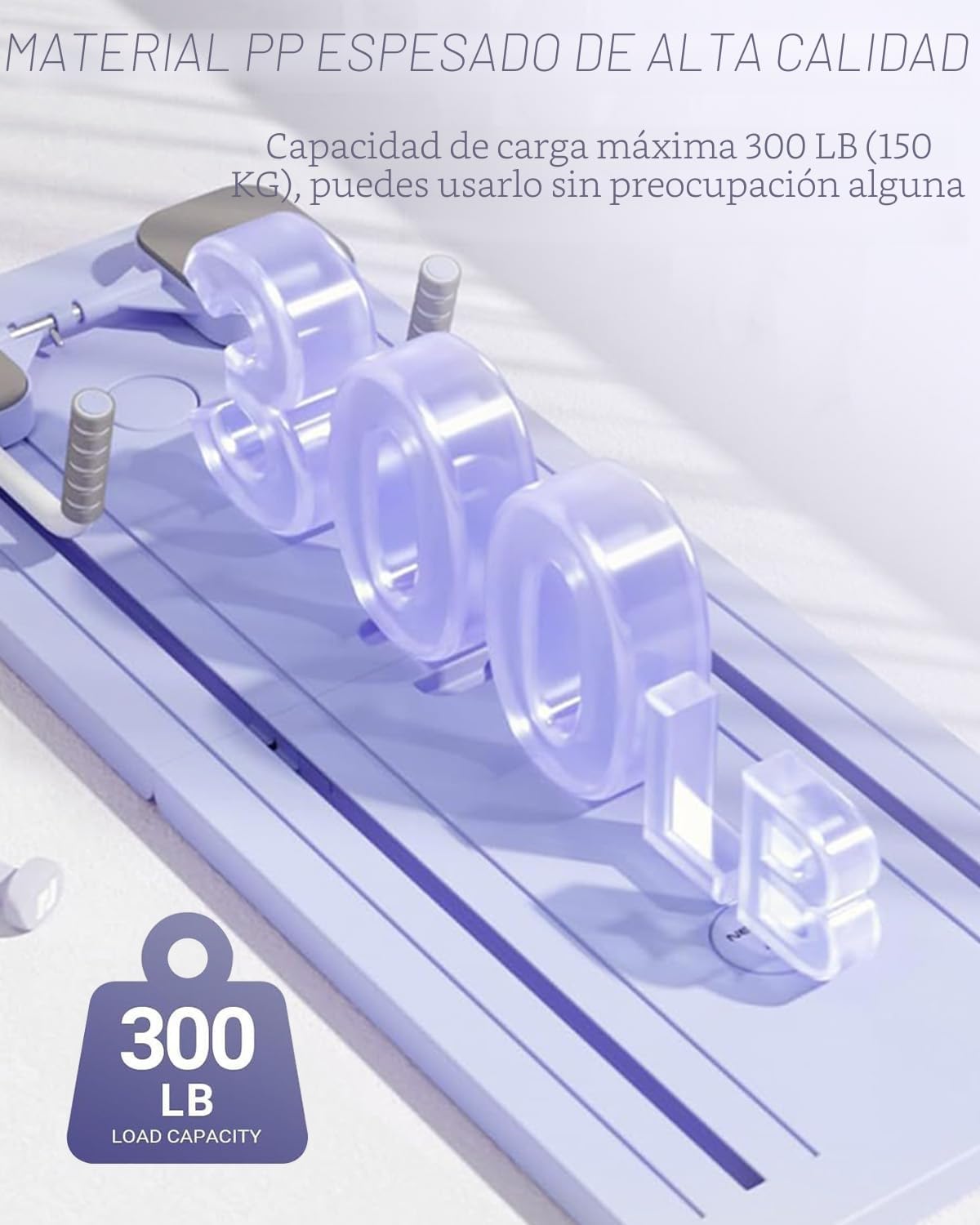 Tabla de Pilates, Plegable, multifunción, con Rodillo de Abdominales con Soporte para Codo, máquina de Ejercicio Abdominal, Rebote automático y Cuerda de tensión para Gimnasio en casa