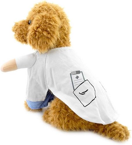 Miniatura 5 de SELMAI Cool Doctor Disfraz de Halloween para perro pequeño, gato, cachorro, fiesta de vacaciones, disfraces de chihuahua talla S