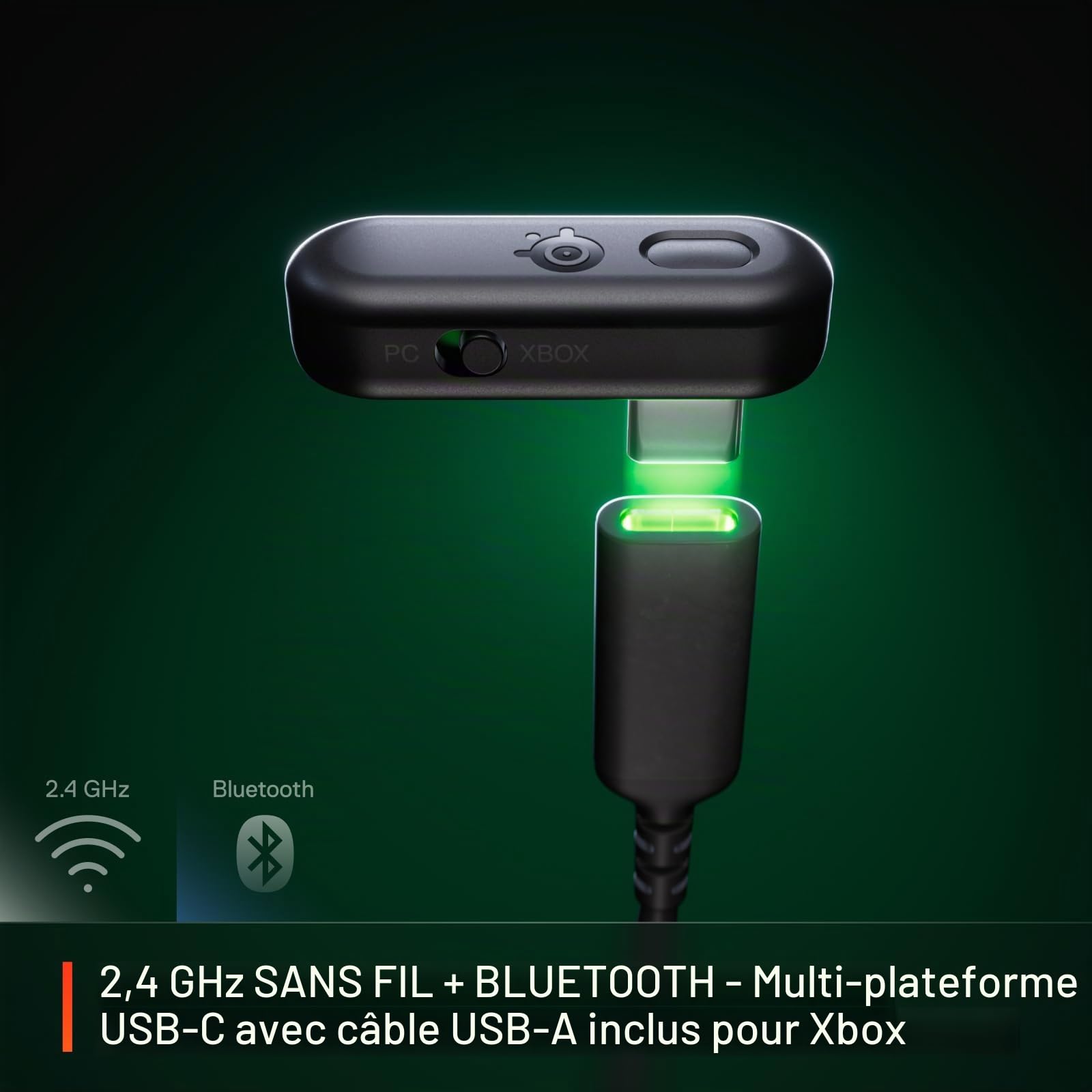 SteelSeries Arctis GameBuds pour Xbox – Écouteurs de jeu sans fil – 2,4 GHz + BT 5.3 – ANC/Transparence – Étanchéité IP55 – Xbox, PC, Switch 2, PS5, mobile – Noir (Reconditionné)