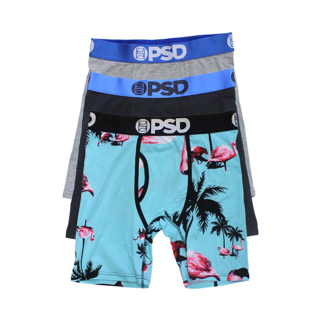 PSD Underwear Men's Wide Band Boxer Brief Underwear - Modal Cotton, 3-Pack