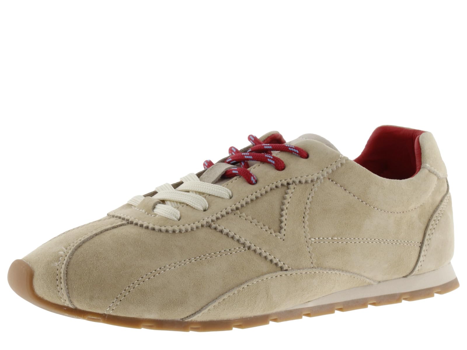 victoria Zapatillas Aster Serraje & Pespuntes Marcados & Doble Cordón 1159102 para Mujer Beige 37