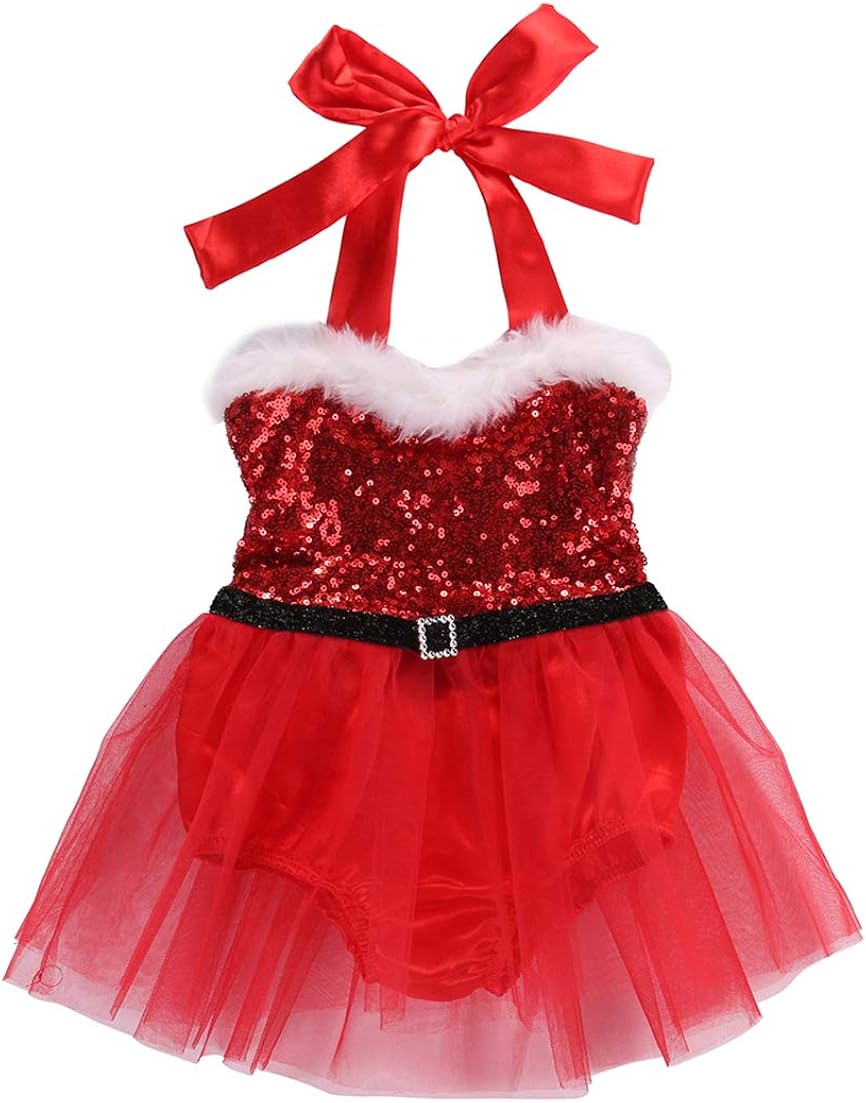 Santa dress for baby girl Clearance