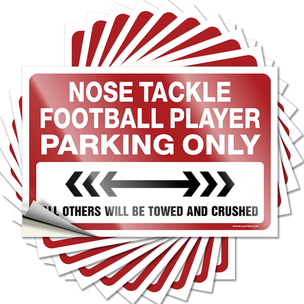 Cool, Sticker Bumper Nose Tackle Football Player Parking Only | Alcohol Bathroom Accessories Decor(8X12CM)