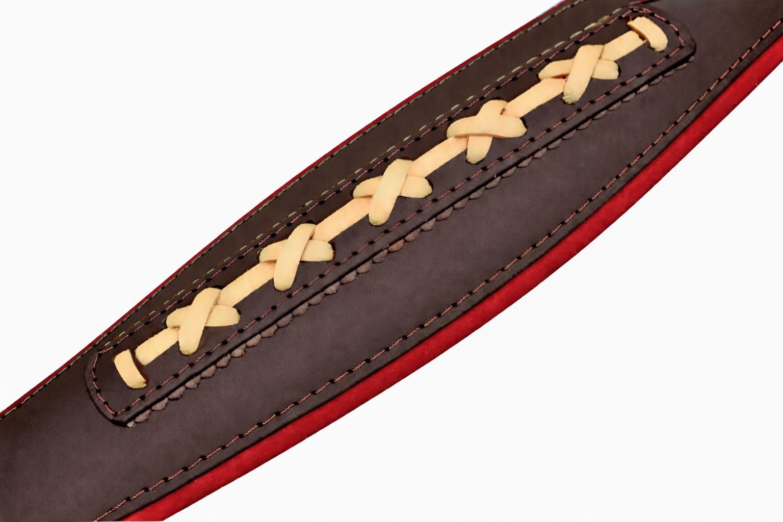Steirische Harmonika Bassriemen Extravagant rot inkl. Spindel – verstellbarer, gepolsterter Bassgurt für steirische Harmonika – hochwertig, komfortabel, edles Design im traditionellen Trachtenstil