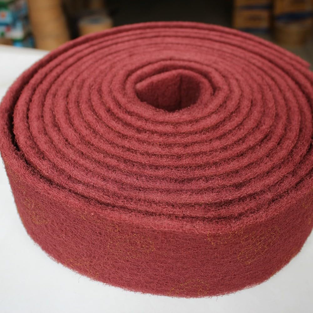 EasyByMall Rotolo di spugna abrasiva per pulizia della cucina, in nylon resistente per pentole, padelle, stufe, verde o rosso