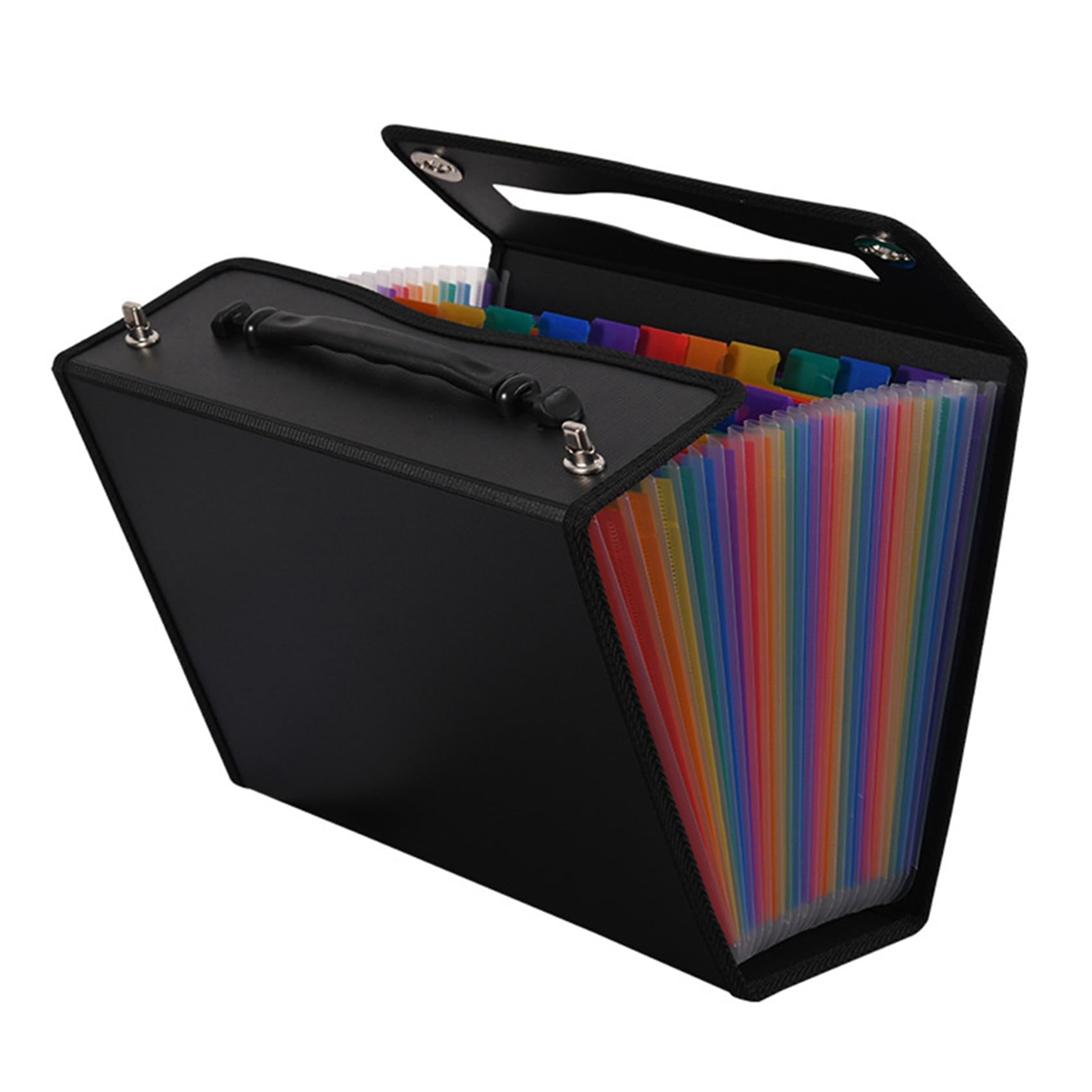 3X Carpeta de Archivos Expandible de 24 Bolsillos, Organizador de Archivos Acordeón, Organizador de Recibos de Documentos de Papel Plástico para Negocios, Oficina