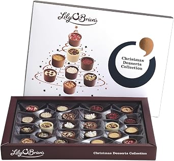 Lily O'Brien's Christmas Desserts Collection 285g - A seasonal assortment of delicious dessert inspired chocolates featuring festive favourites - Christmas - Gift (Pack of 2)