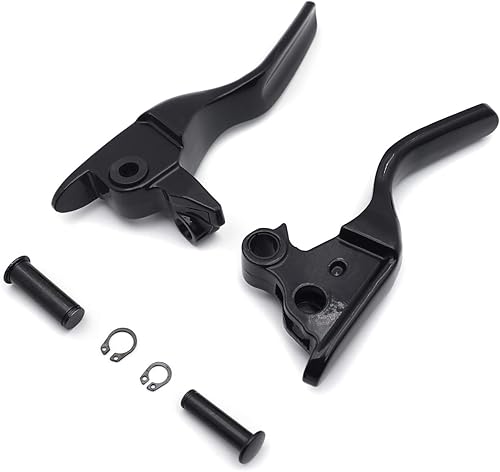 Miniatura 7 de HongK- 1 juego de palancas de mano cortas de embrague de freno negro compatibles con H-D 2008-2013 Touring Trike motocicleta reemplazo de aluminio