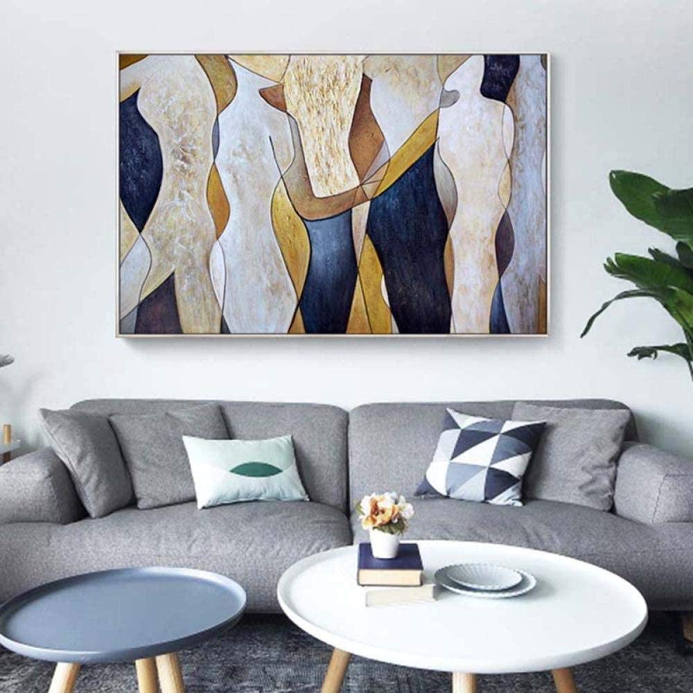 Pittura Ad Olio Dipinto A Mano su Tela Grande Quadro Paesaggistico Amante della Pittura per La Migliore Pittura A Olio Regalo Estratto Tela di Canapa di Art del Salone Dell'Estratto -50X75Cm