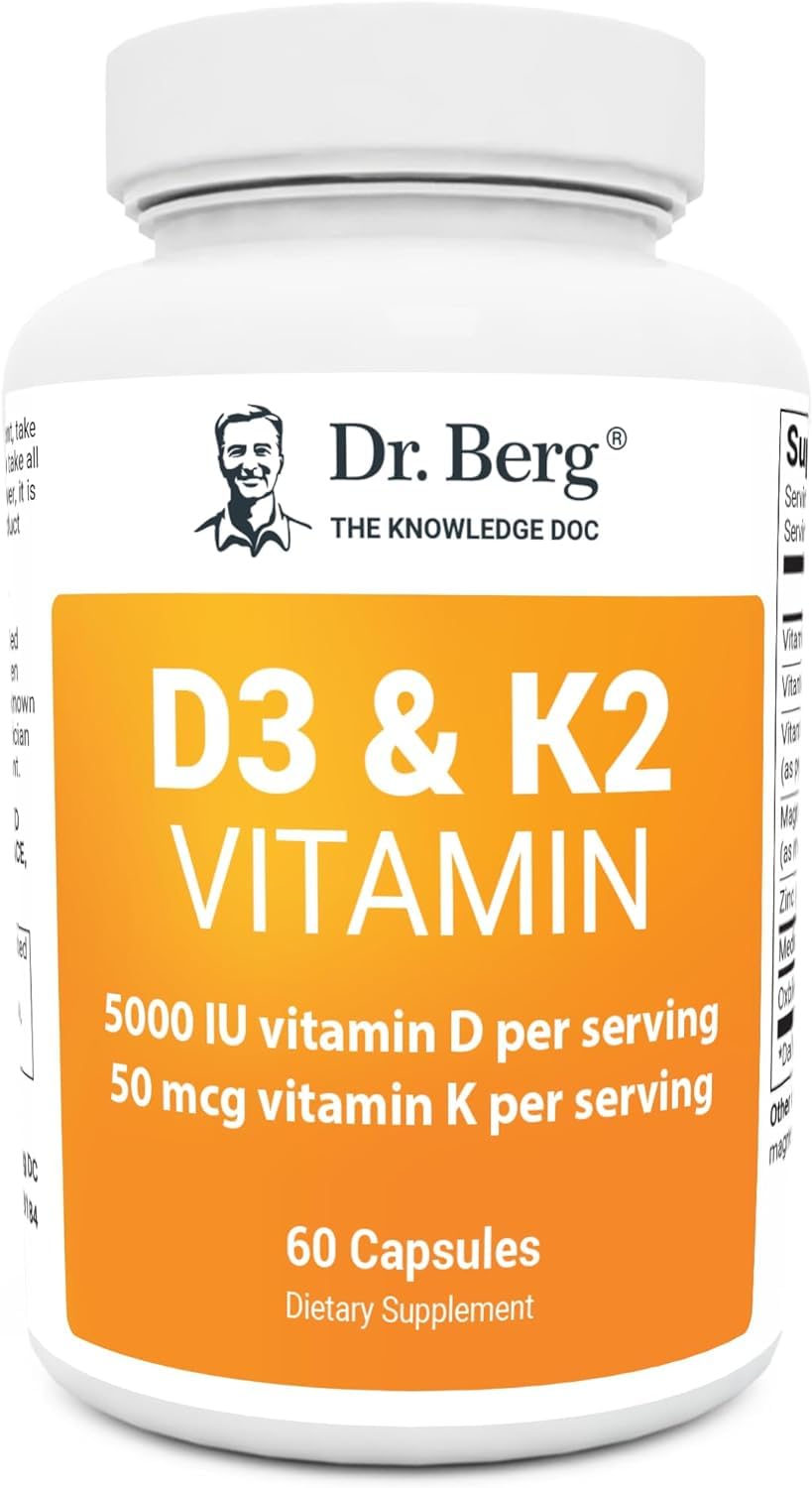Gujisa D3 K2 Vitamin 5000 IU w/MCT Oil - Includes 50 mcg MK7 Vitamin K2, Purified Bile Salts, Zinc & Magnesium for Ultimate Absorption - Supplement - 60 Capsules (B0D44ZC3NQ) Amazon Price History, Amazon Price Tracker