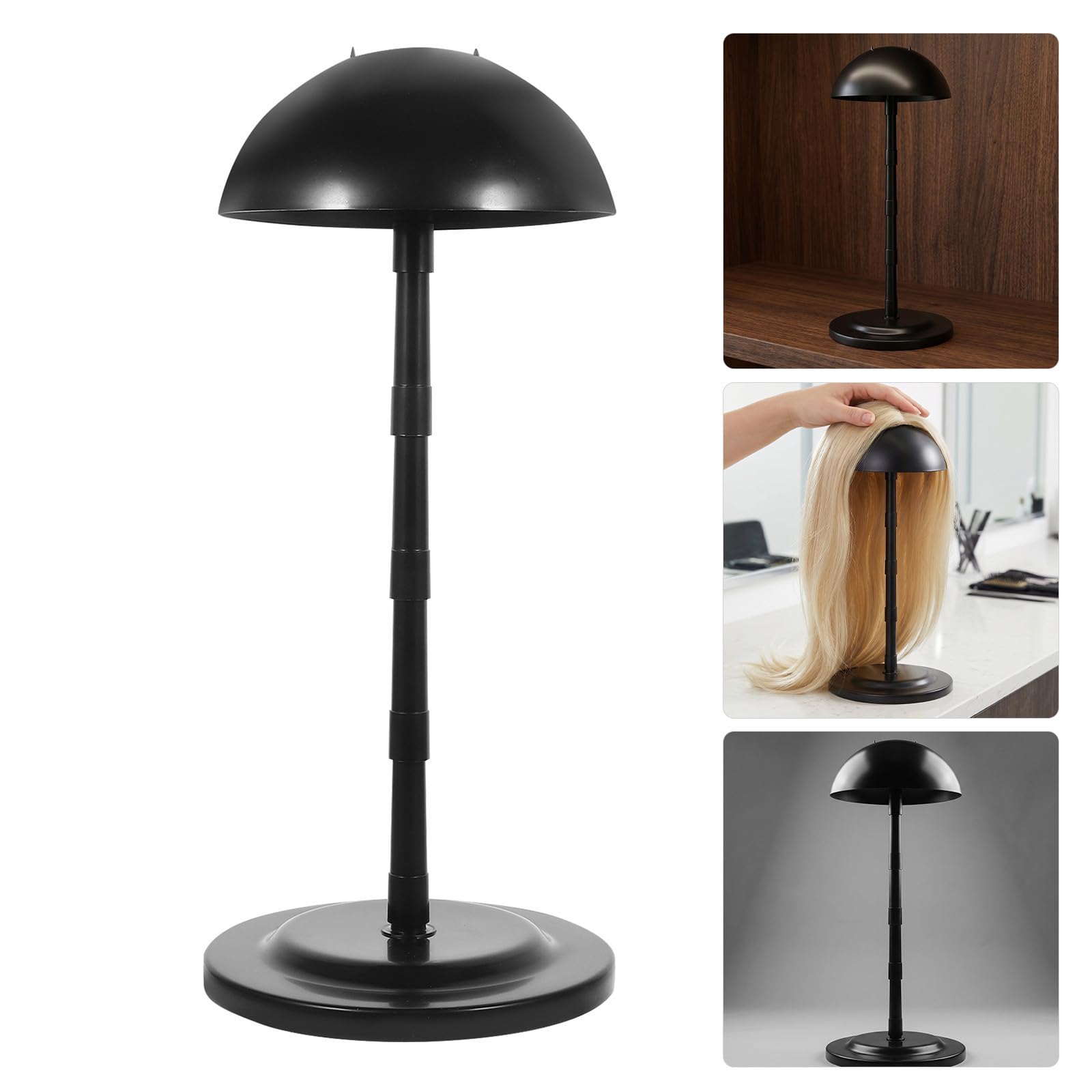 Negro Soporte Portátil Piezas Pp para Plástico, de Pelucas, 8