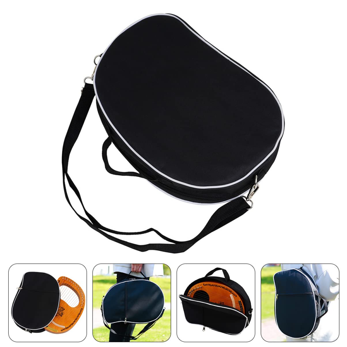 SUPVOX Sac De Rangement Pour Harpe Lyre Léger Et Pliable 16.14X11.42X2.36In Housse De Transport Pratique Pour Instrument De Musique Pour Concerts Et Voyages