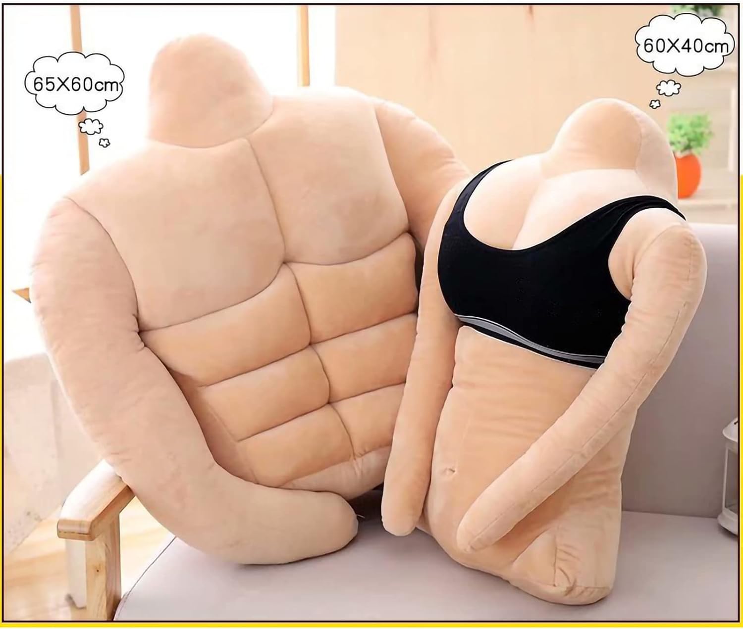 Plush Body Shaped Pillow for Stress Relief, Comfortable Support for Adults, Ideal Relaxation, Made of Plush and PP Cotton Material for Side and Back Sleepers (#3)