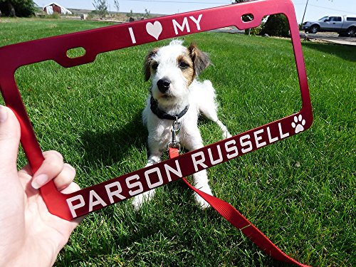 Yuankanju Customized Red Anodized Aluminum License Plate Frame Laser Engraved #TOP5