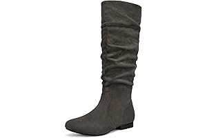 Stylish and Comfortable Grey Knee High Pull On Boots