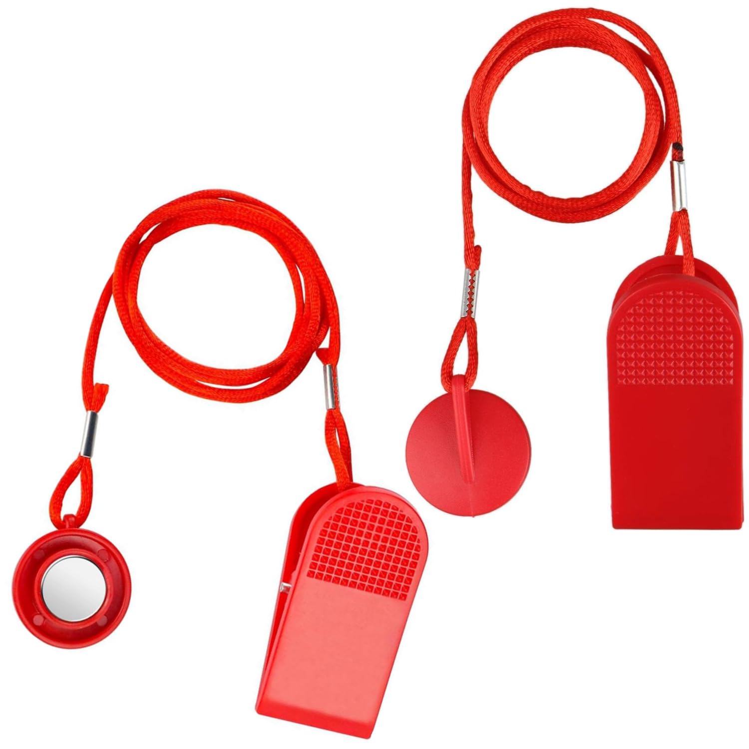ZHAOYCSH Universal Treadmill Safety Key, 2PCS Magnetic Emergency Stop Switch Replacement Compatible with More Running Machines. Durable Red Safety Key for Secure Workouts