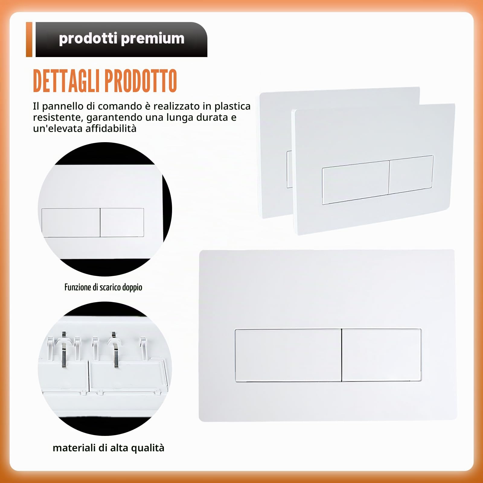 BAIFULAI Piastra di comando per WC, piastra di azionamento, cassetta di ricambio con set di leva e telaio di montaggio, compatibile con Geberit Sigma1 Sigma20 Sigma30 Sigma50 UP320 e 300 piastra di