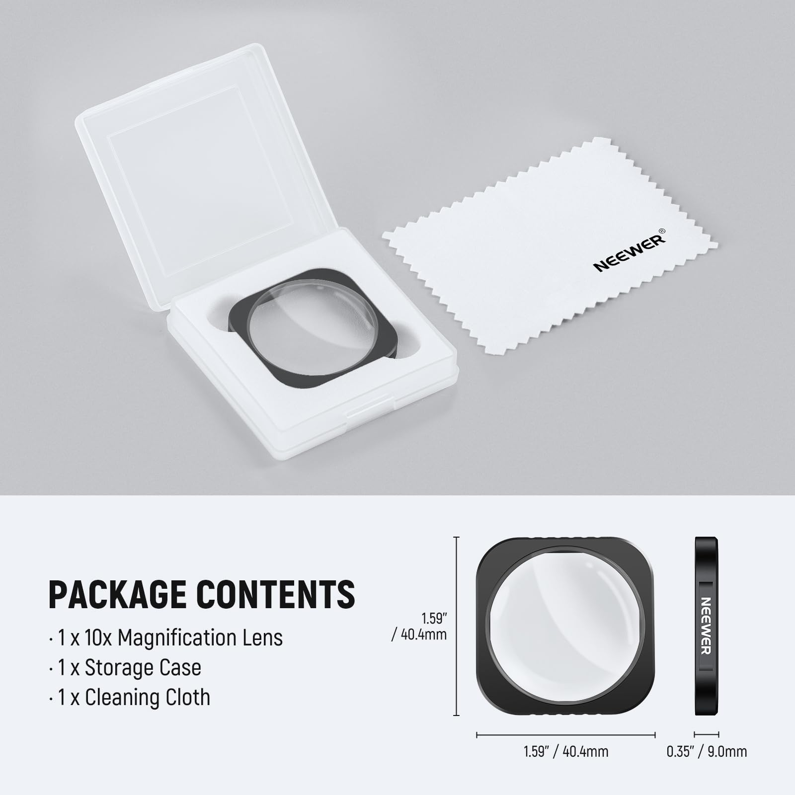 NEEWER Obiettivo Macro 10X Compatibile Insta360 Ace Pro Ace Pro 2 LS-C40