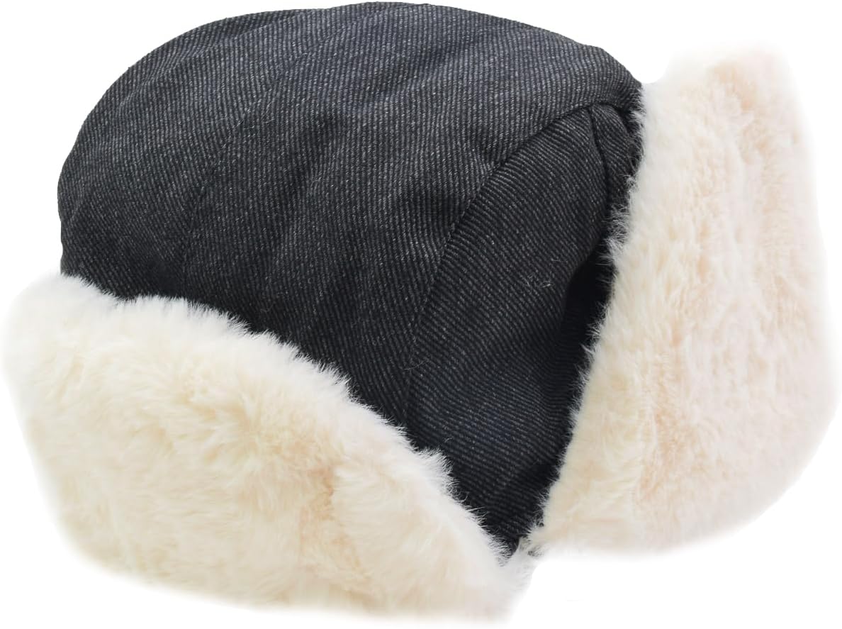 Ushanka Trapper Hat for Women Men with Faux Fur Outdoor Winter Aviator Hat - Image 5