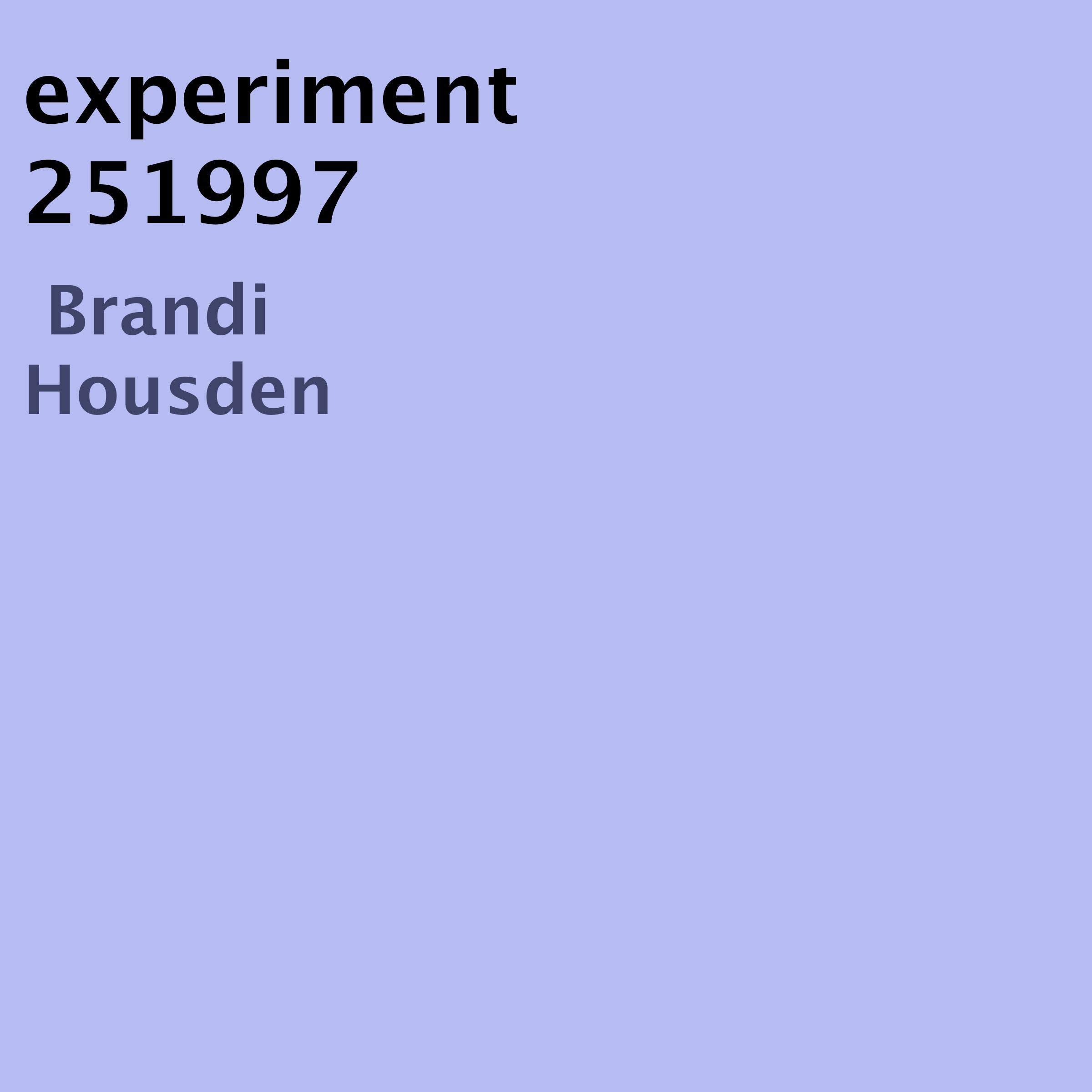 Experiment 251997