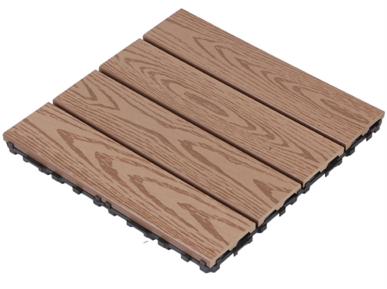 RHP 22 x baldosas clic WPC premium – baldosas para terrazas y balcones 30x30 cm, aspecto de madera, resistente al agua, resistente a la corrosión, sistema de clic, fácil de instalar (JS-1)