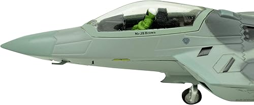 Miniatura 6 de TANG DYNASTY (TM) 1100 F-22 Raptor Fighter Attack Modelo de avión de metal, Fuerza Aérea de EE. UU. 2005, modelo de avión militar, avión fundido a