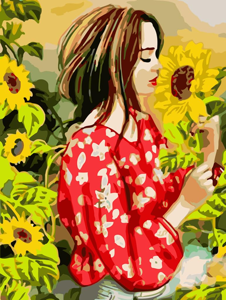 絵画 油絵 油彩画 額付き F4「赤い服の少女」菊地正則 サイン入