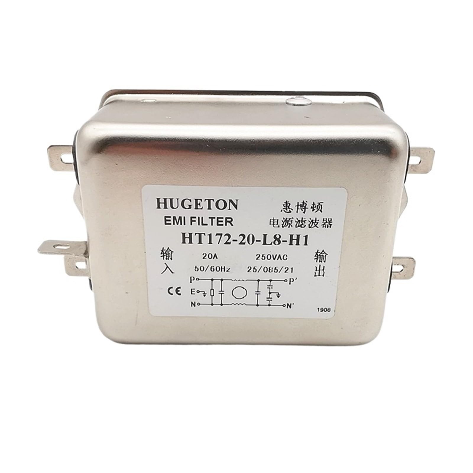Filtro antiinterferencias HT172-20-M4-H1-L8 220V 20A para maquinaria
