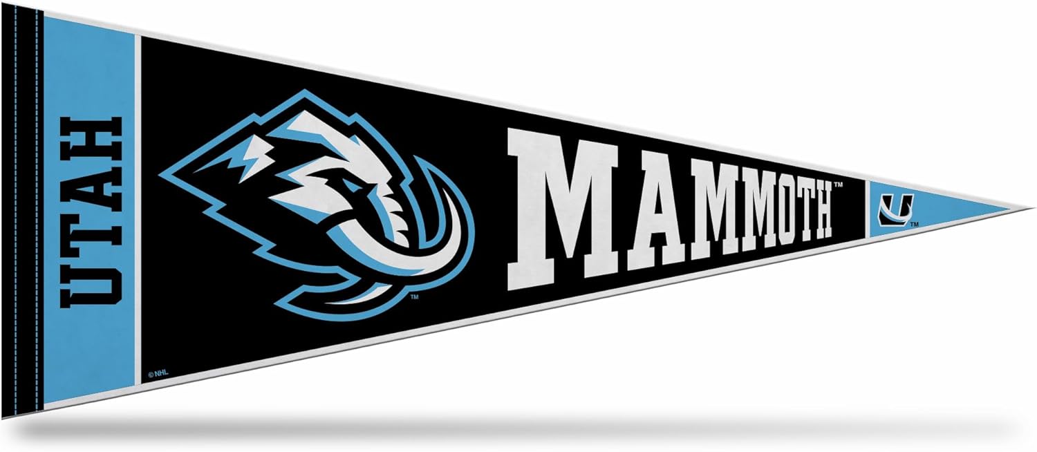 Rico Industries NHL Hockey Utah Mammoth Rally 12" x 30" Felt Wall Décor Pennant - Great for Home/Bed Room/Man Cave Décor