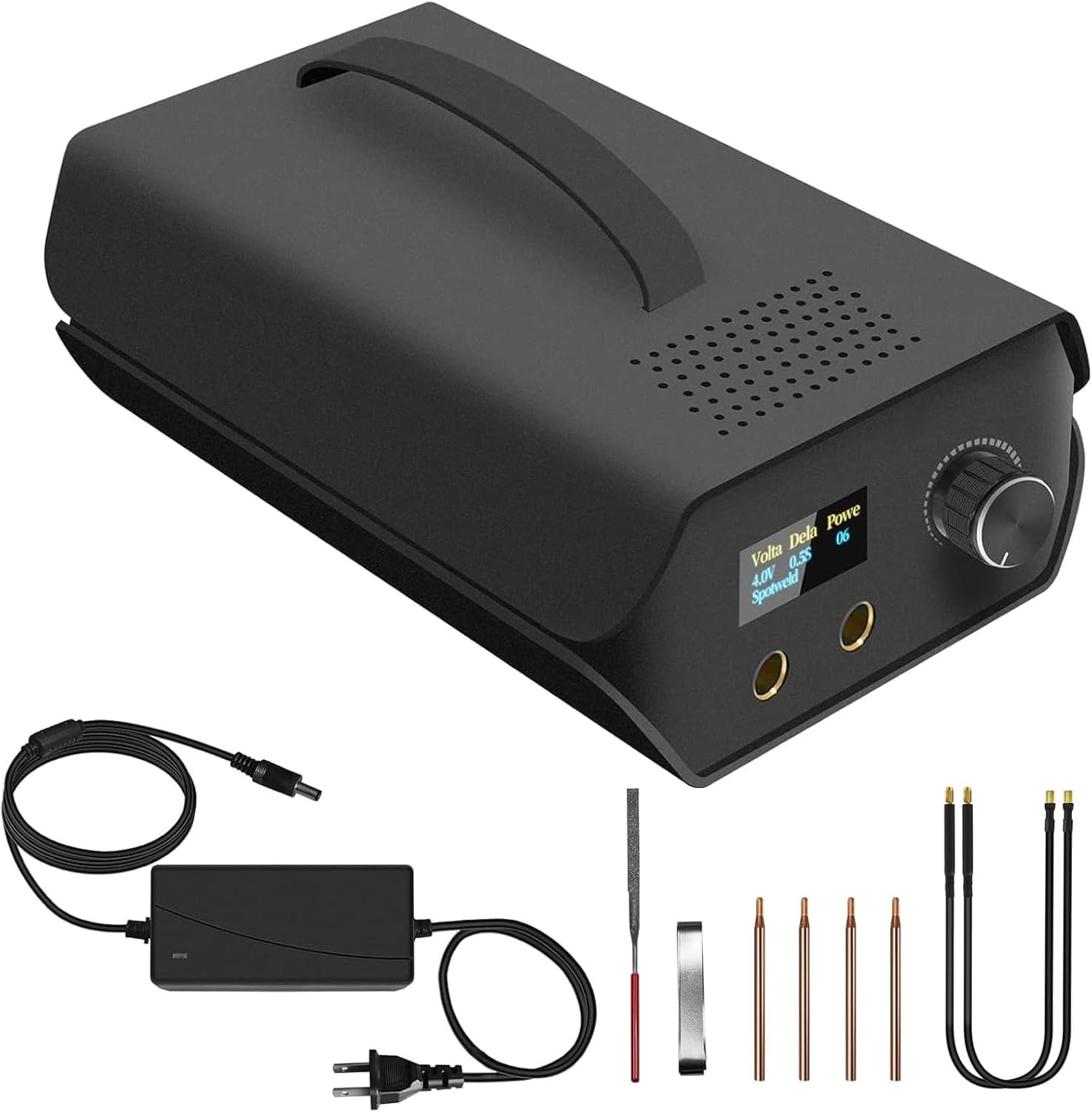 Spot Welder, Docreate Farad Capacitor Portable Mini Welder Spot 3000F with LCD Screen, 120 Levels Adjust Spot Welding Machine 18650 Battery Energy Storage, Nickel Strip Support 0.1-0.3mm
